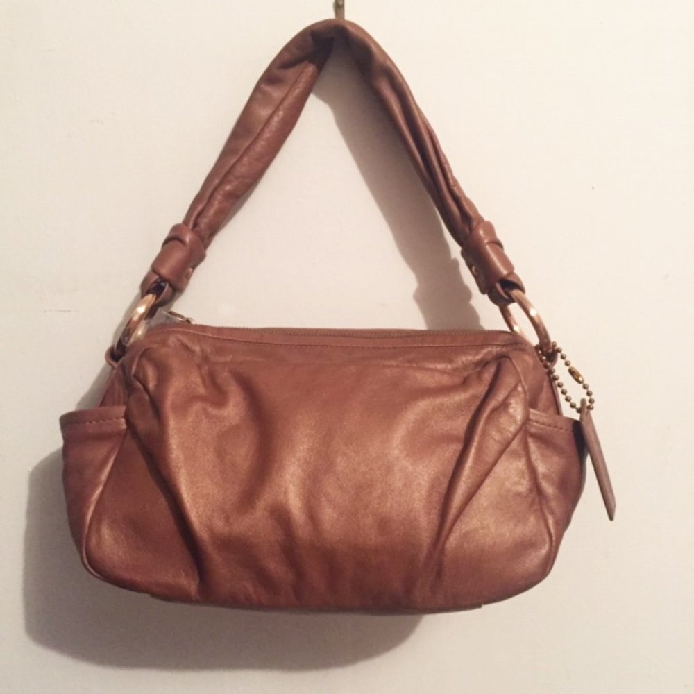 COACH Parker Zip Leather Shoulder Handbag